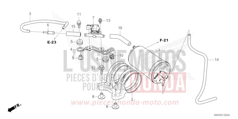 AKTIVKOHLEBEHAELTER von CBR1000RR SP SP1 SP2 MAT PEARL MORION BLACK (NHC33) von 2024